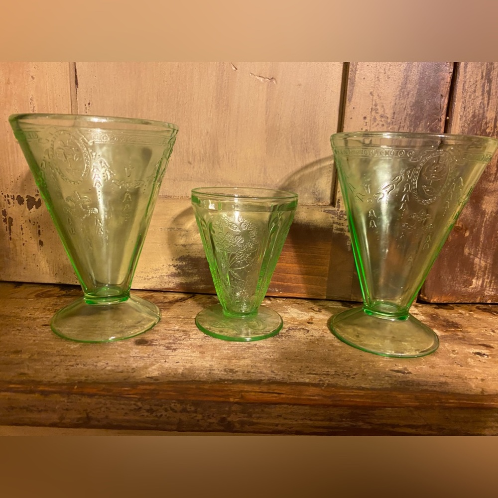 Green depression glasses 3